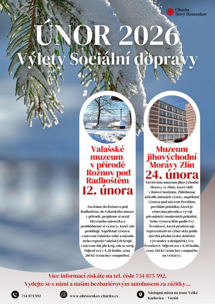 Výlety v únoru 2026 Výlety v únoru 2026